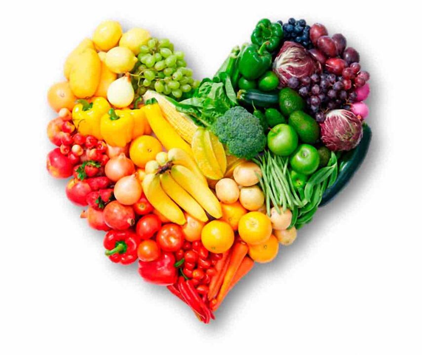 Разнообразие от зеленчуци и плодове за диетата Любима. 